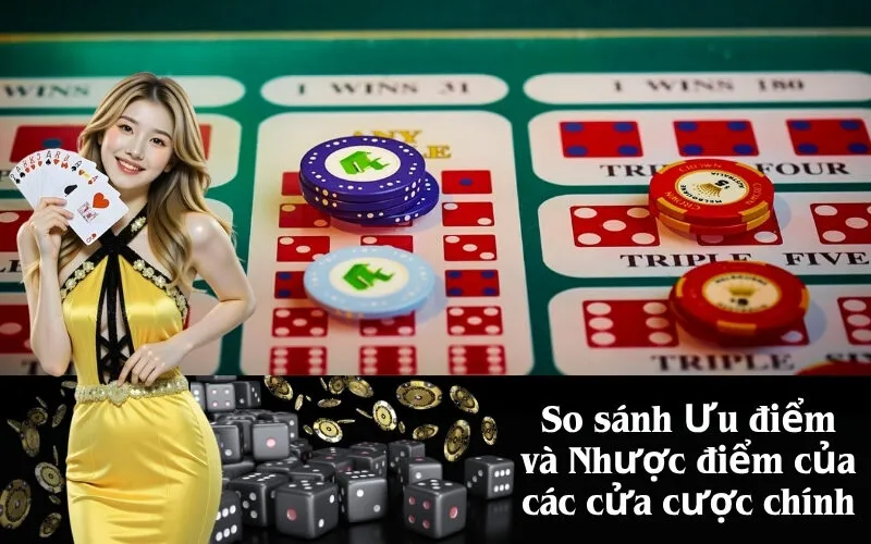 So sánh Ưu điểm và Nhược điểm của các cửa cược chính